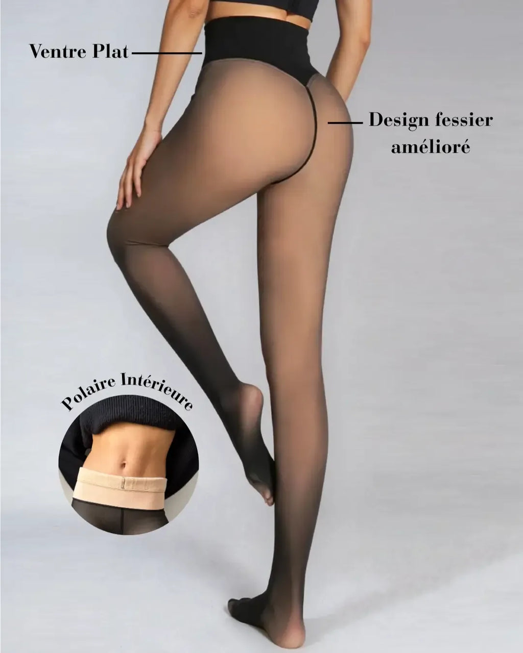 Collant Polaire Invisible - Doublure Polaire & Gainant